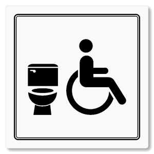 WC invalidé, 100x100mm, bílá, Utah